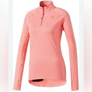 NWOT Adidas Climalite Running Women's Peach Long Sleeve Top Small